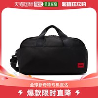 HUGO 香港直郵潮奢 HUGO 男士黑色貼飾行李包