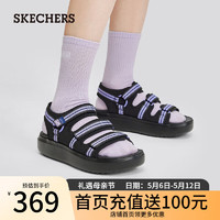斯凯奇（Skechers）BOB'S系列女士休闲凉鞋114805 全黑色/BBK 35