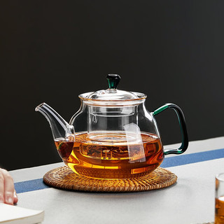 美斯尼 玻璃茶壶 绿柄茶壶  750ml