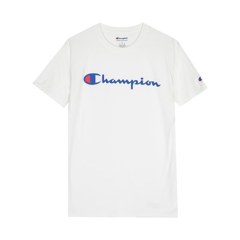Champion草写logo圆领短袖T恤T8533G-Y07718-045 白色 M码