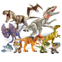 Fisher-Price 美泰侏羅紀世界2暴虐霸王龍迅猛龍競技牛龍發聲恐龍模型男孩玩具
