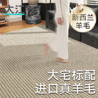 DAJIANG 大江 羊毛地毯客厅轻奢感现代简约沙发茶几毯床边毯卧室地毯 内森-丝绸棕 400x300cm