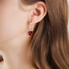 CAROMAY 玫瑰花球耳環優雅氣質高級感長款耳墜顯臉小網紅爆款耳釘