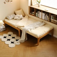 QuanU 全友 床北欧风小户型实木床书房阳台可伸缩单人床卧室家用家具DW8033