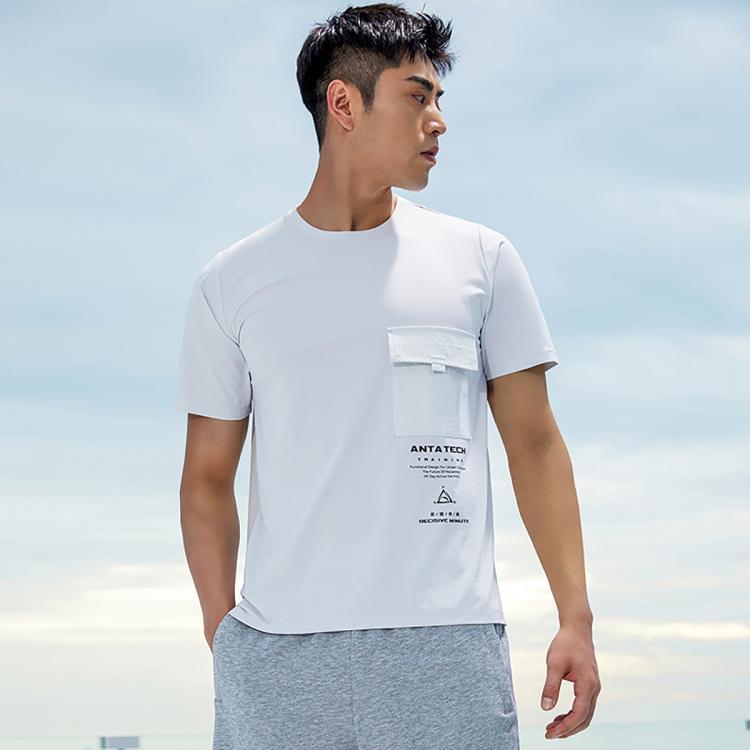 【透气】短袖t恤男夏季休闲宽松男上装跑步圆领针织男士运动上衣