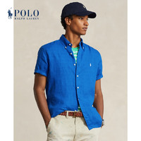 Polo Ralph Lauren 拉夫劳伦 男装 24年春经典版型亚麻衬衫RL18269 401-蓝色 XL