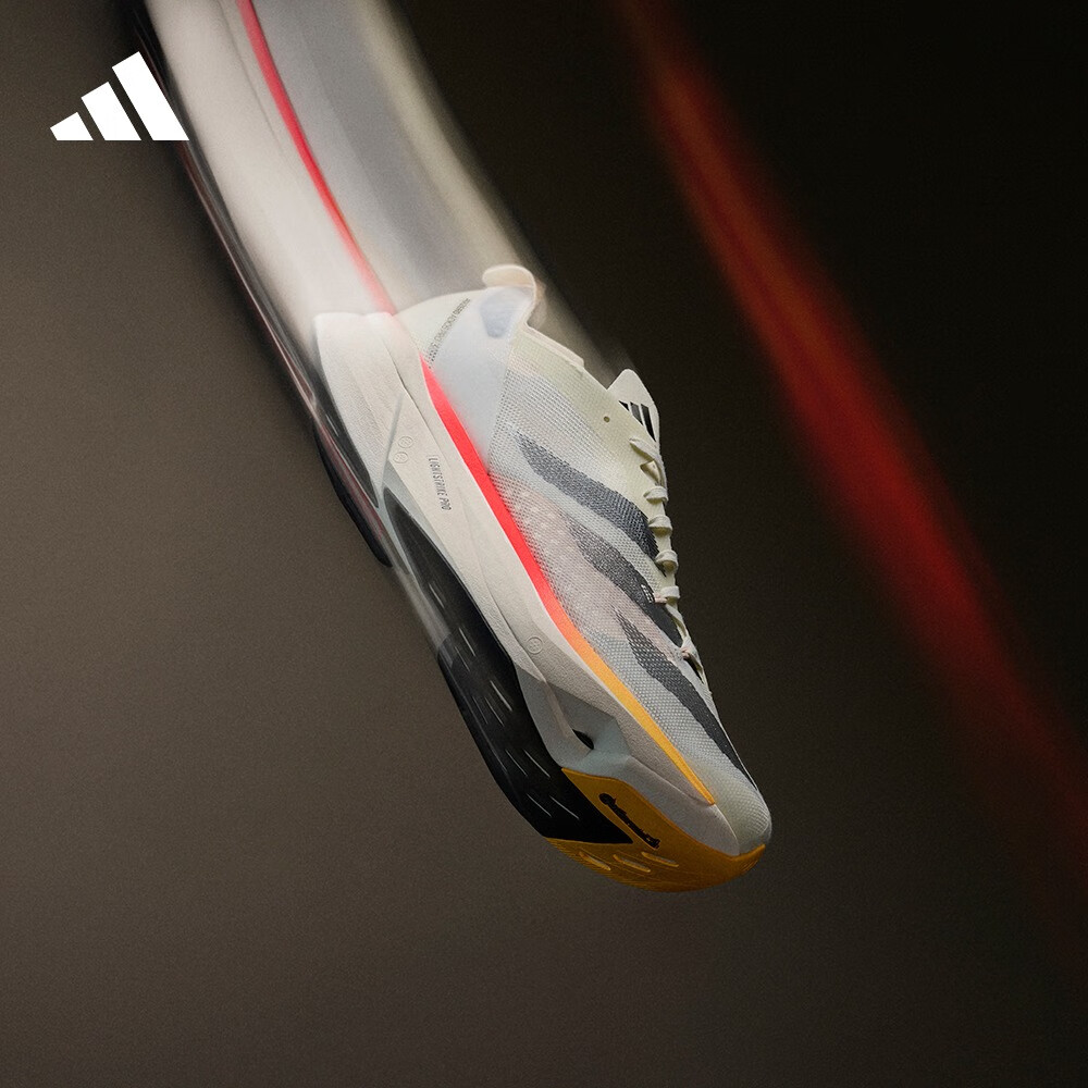 adidas ADIZERO ADIOS PRO 3全速争胜马拉松碳柱跑鞋女子阿迪达斯 米色/黑色 36