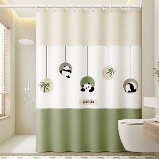 未来式 浴室浴帘隔断卫生间遮挡防霉免打孔高档门帘子淋浴防水布洗澡窗帘