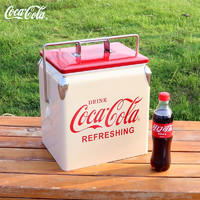 可口可乐（Coca-Cola）车载户外保温箱13L复古保温箱冷藏箱户露营保鲜箱 便携外卖钓鱼箱