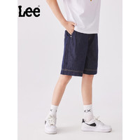 Lee儿童牛仔短裤2024男女童夏季外穿薄款五分裤潮帅气透气短裤子 经典蓝 165cm
