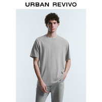 URBAN REVIVO UR2024夏季新款男装时尚简约休闲纯色圆领短袖T恤UMU440041