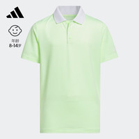 adidas高尔夫运动短袖POLO衫男大童儿童夏季阿迪达斯 绿色 140CM