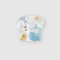 BALIPIG 巴厘小猪 婴儿短袖T恤夏季薄款儿童超萌可爱男童衣 海洋王国 100cm