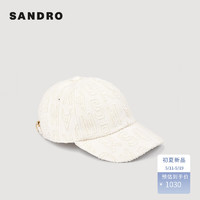 SANDRO2024春夏女士法式优雅字母刺绣鸭舌帽棒球帽SFABO00918 淡褐色 TU