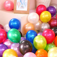 YANYI 演绎 混色气球装饰儿童生日场景布置结婚开业活动100个彩色加厚汽球