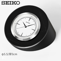 SEIKO 精工 日本精工時鐘時尚簡約鐘表辦公室書房臥室小巧臺鐘大理石座鐘
