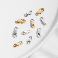 博譽 s925純銀彈簧扣配件diy制作手鏈珍珠項鏈連接扣長方龍蝦扣子材料