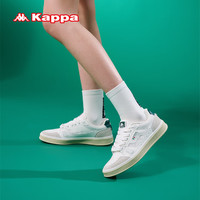 KAPPA卡帕女鞋板鞋子女2024夏季复古运动鞋百搭小白鞋透气跑鞋 经典白/冬日白 38