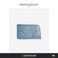 Maison Kitsune  SS24春夏BOOGIE长款拉链卡包钱包 P419【蓝色】 小号