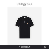 Maison Kitsune  SS24春夏经典狐狸头纯色Polo短袖 P199【黑色】 L