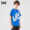 Lee 童裝男童女童短袖T恤兒童薄款夏季一家三口親子裝 海藍色 165