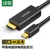 UGREEN 綠聯 Mini DP轉HDMI轉換線 4K高清 (黑色、1.5米)