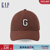 Gap 蓋璞 男裝2024夏季大G拼接logo棒球帽復古運動百搭鴨舌帽545413 棕色 ONESIZE