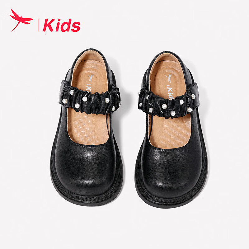 红蜻蜓红蜻蜓儿童24年单鞋女童时尚公主浅口单鞋 黑色 26-37 33（内长21.3脚长20.8）