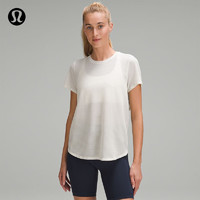lululemon 丨Fast and Light 女士运动短袖 T 恤 LW3GCOS 运动上衣 杂色米白色 6