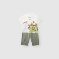 BALIPIG 巴厘小猪 男童短袖套装夏季薄款宝宝新中式汉服两件套婴儿分体