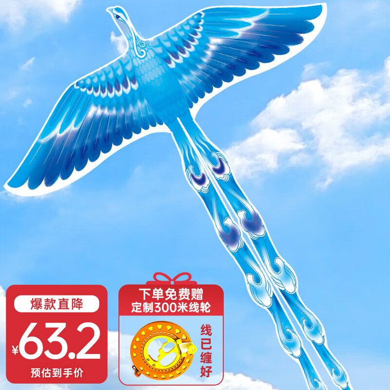 喜立（XiLi）玩具风筝成人儿童大型风筝线轮易飞户外亲子互动2.4米大号老鹰
