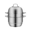 加厚不銹鋼蒸鍋雙層三層湯蒸煮鍋大容量多功能湯鍋 28cm 3層 歐式三層蒸鍋 28cm