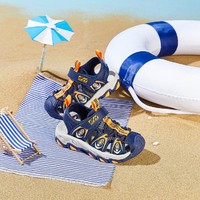BOBDOG HOUSE 巴布豆童鞋夏款中大童舒適包頭沙灘軟底運動涼鞋男童女童兒童涼鞋