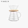 TESLA 特斯拉 玻璃滴濾咖啡套裝高硼硅玻璃材質竹木濾杯托