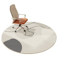 BULULOM 布魯羅曼 圓形地毯電腦椅地墊客廳臥室轉椅保護墊子書房家用椅子電競椅腳墊