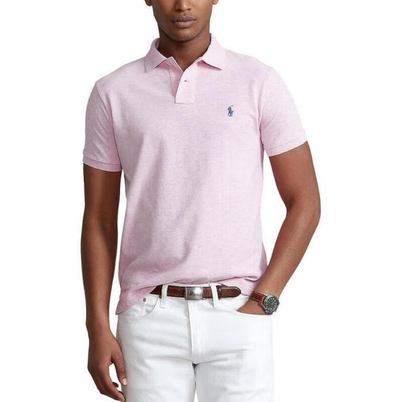 Polo Ralph Lauren男衬衫经典透气休闲百搭舒适2744020 Bath Pink Heather XL