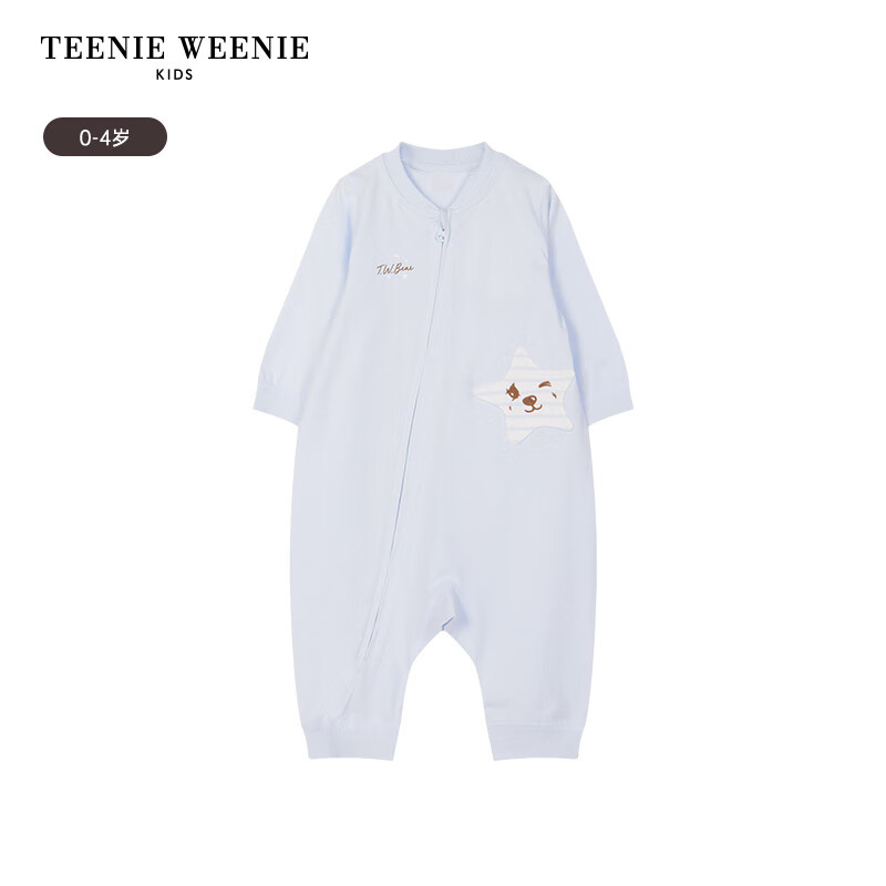 Teenie Weenie Kids小熊童装24春夏新款女宝宝纯棉宽松针织连体衣