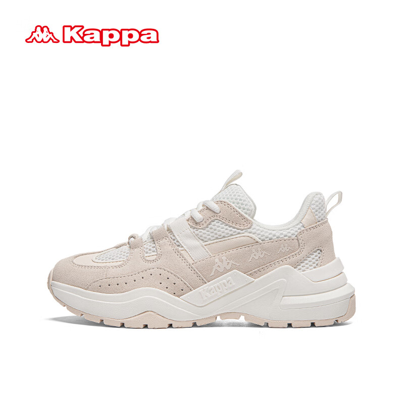 卡帕（Kappa）运动老爹鞋子女鞋厚底增高鞋 03CJ轻白色/暖白色 43