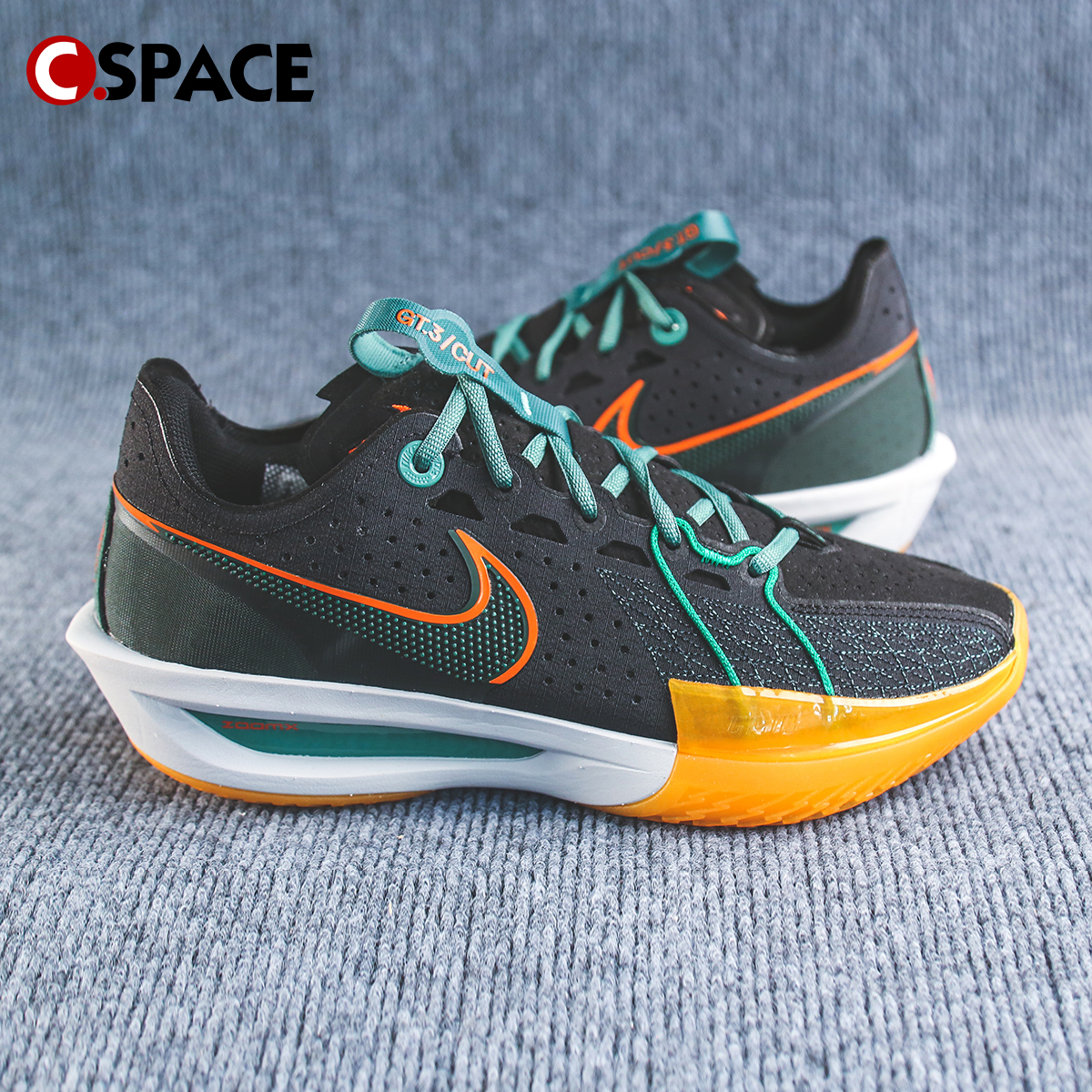 Cspace DP Nike Air Zoom G.T. Cut 3 EP黑橙绿篮球鞋 DV2918-001