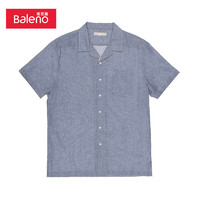 班尼路（Baleno）班尼路季棉麻短袖时尚潮流百搭舒适衬衫男 78B L 