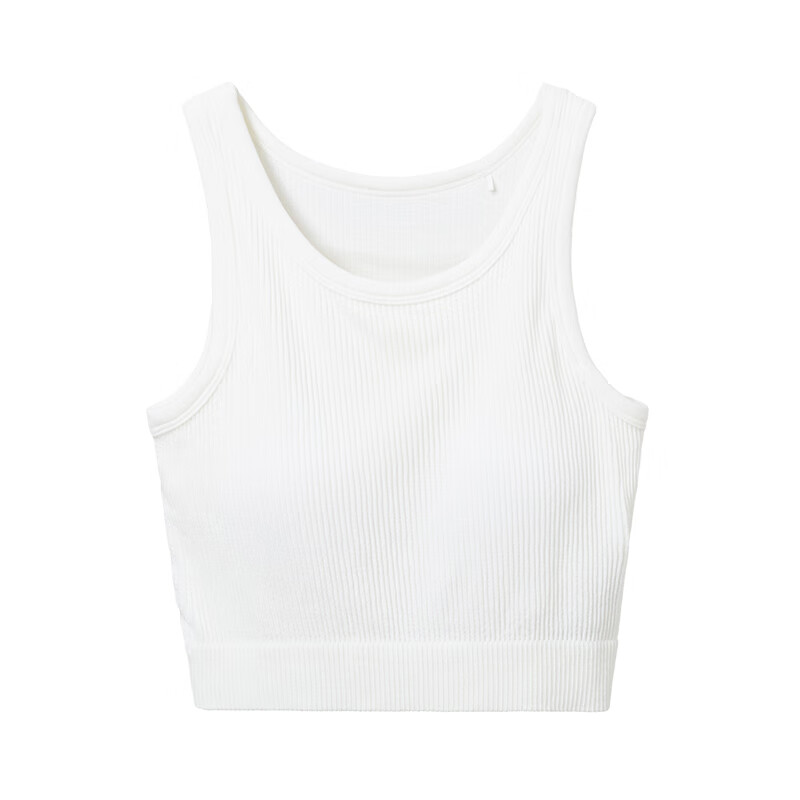 SPAO韩国同款2024年春夏女士时尚打底背心无袖T恤SPRNE38A01 白色 165/88A/M