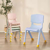 haoer 好爾 塑料凳子加厚板凳可疊摞靠背椅寶寶餐椅塑料椅子家用小凳子藍26cm