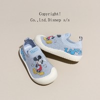 Disney 迪士尼 童鞋2023春季女童男童兒童小童軟底透氣防踢學步鞋