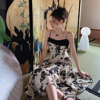 JK&JS 吊带裙女夏季2023高级感气质小众设计中式复古国风连衣裙