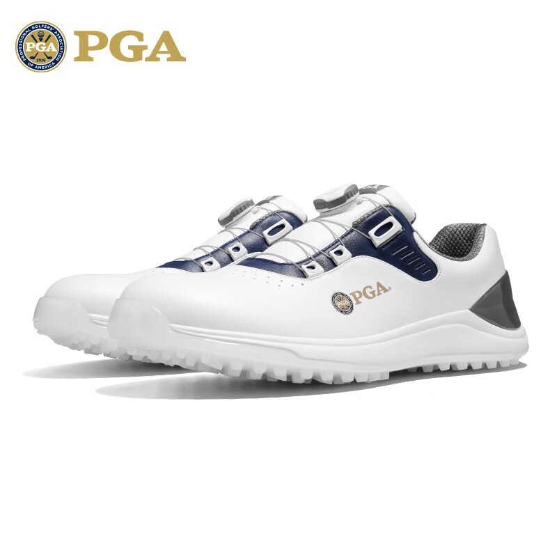 PGA高尔夫球鞋男士 专利防滑鞋钉旋钮鞋带防水超纤运动鞋 PGA 301027-