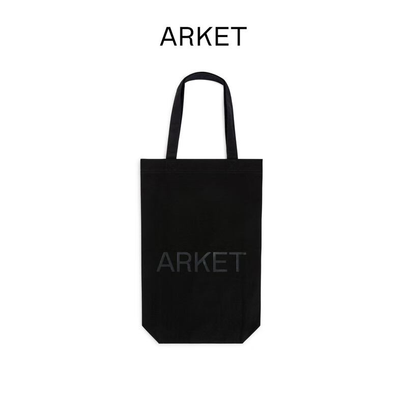 ARKET男女同款 基础款纯棉帆布袋黑色1021124005 黑色