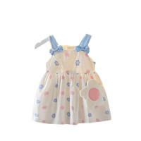 小童嬰兒裝新款夏裝棉布女寶寶公主吊帶裙子背心裙送包包
