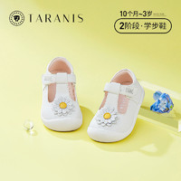 百億補貼：TARANIS 泰蘭尼斯 2024春季童鞋女寶寶公主鞋子女孩單鞋嬰兒防滑軟底小皮鞋
