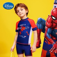 百億補貼：Disney 迪士尼 兒童泳衣男童中大童速干防曬分體小男孩寶寶游泳衣蜘蛛俠