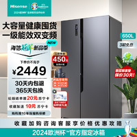 Hisense 海信 650升 對開門雙開門冰箱 大容量 BCD-650WFK1DPUQ